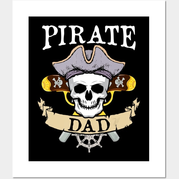 Pirate Dad Halloween Matching Family Costume Gift Wall Art by williamarmin